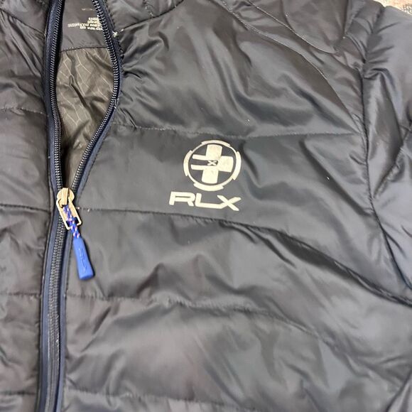Ralph Lauren RLX Puffer Jacket Mens Medium Navy Blue Goose Down Puffer Full Zip - Picture 5 of 16